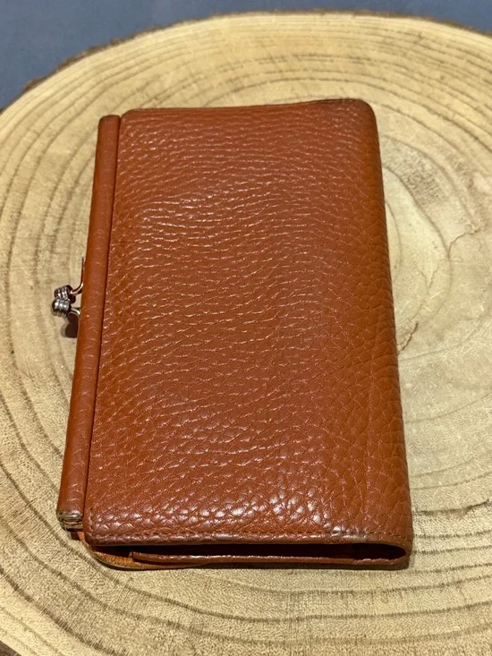 Dooney & Bourke Vintage Brown Leather Wallet Checkbook AS IS - Picture 2 of 11